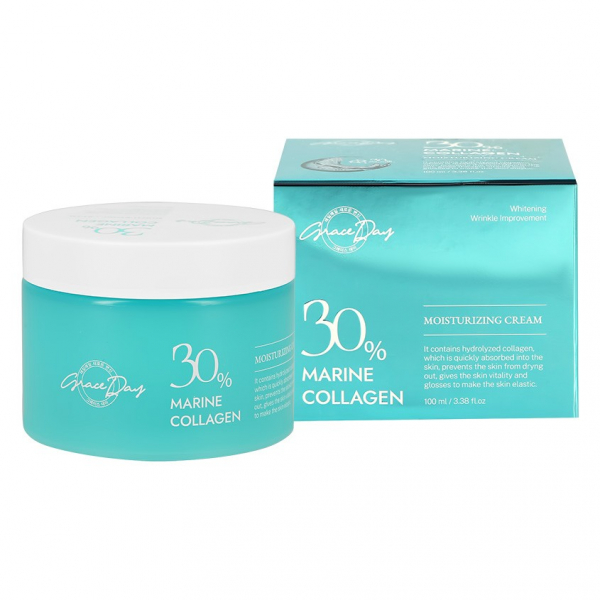 Крем для лица `GRACE DAY` 30% MARINE COLLAGEN с морским коллагеном (ультраувлажняющий) 100 мл